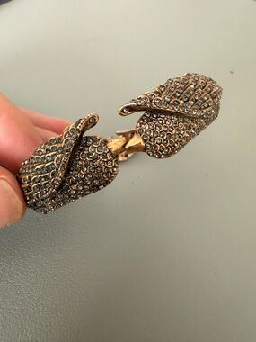 Stella & Dot Gold-Tone Pave birds Cuff Bracelet